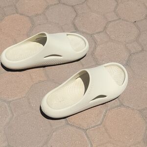 Cream Slide Sandals